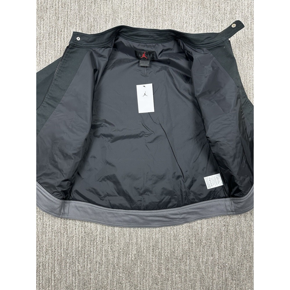 New Jordan Brooklyn Motorsport Jacket Black/Iron‎ Grey HV1048-010 Men's Small - Picture 5 of 13
